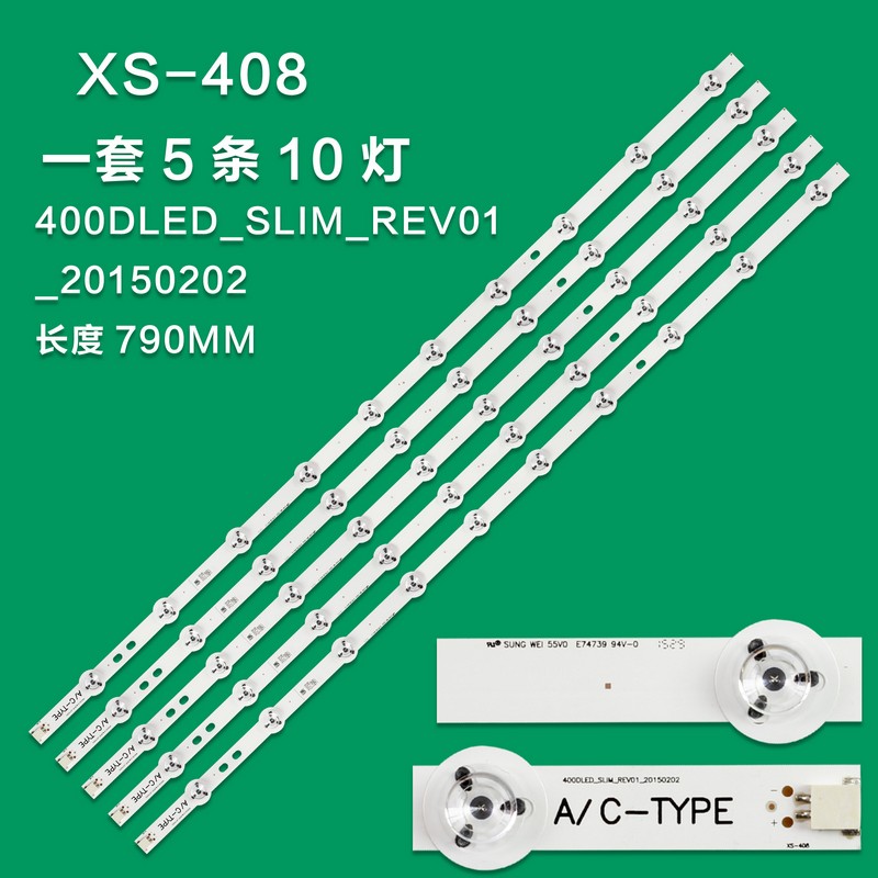 XS-408 New LCD TV Backlight Strip 400DLED_SLIM-REV01-20150202 A-TYPE For VESTEL40FA8500