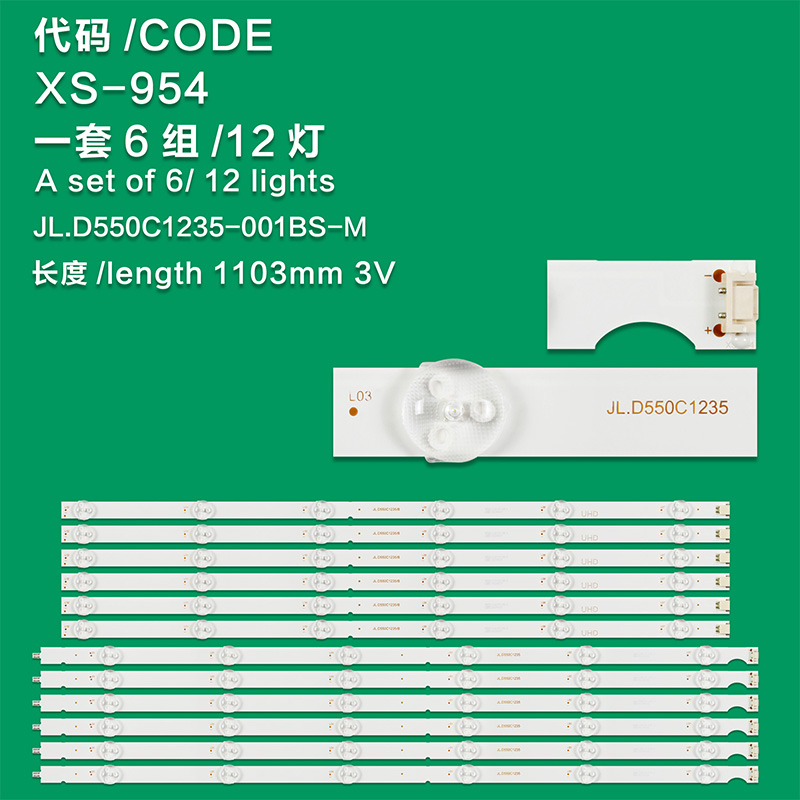 XS-954 New LCD TV Backlight Strip JL.D550C1235-001BS-M Suitable For LG 55UJ632 55UK6100PTA