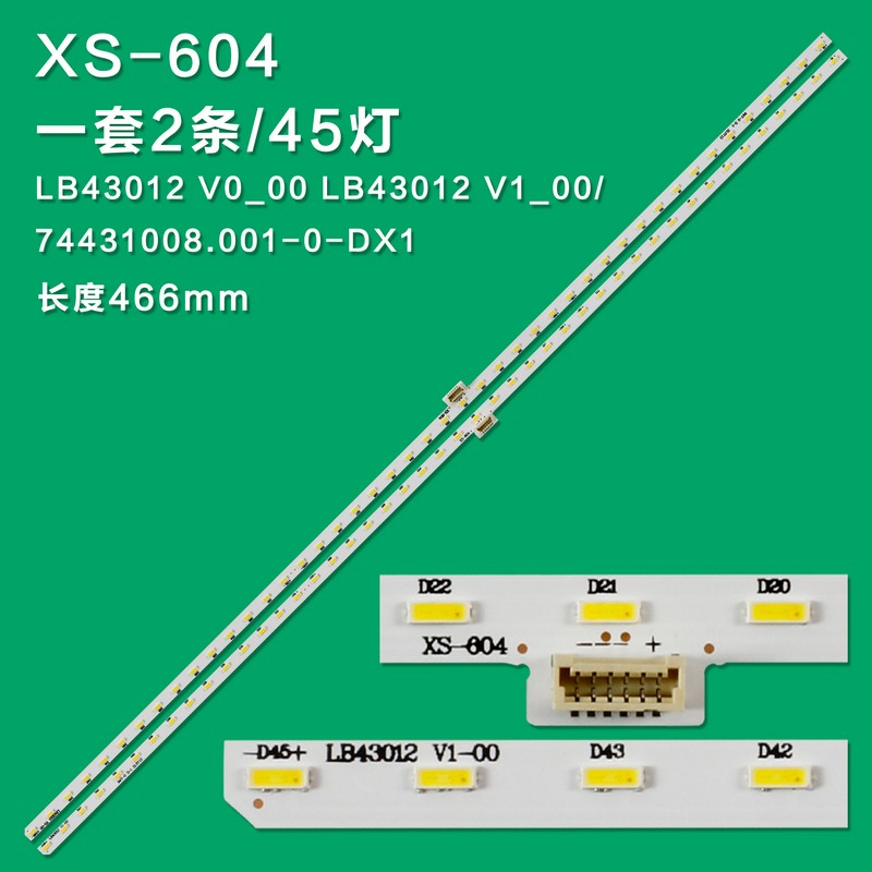 XS-604  SONY, KDL-43WD755, KDL-43W750D, KDL-43WD751, LB43012 V1_00, LB43012 V0_00, LED BAR, PANEL LEDLERİ