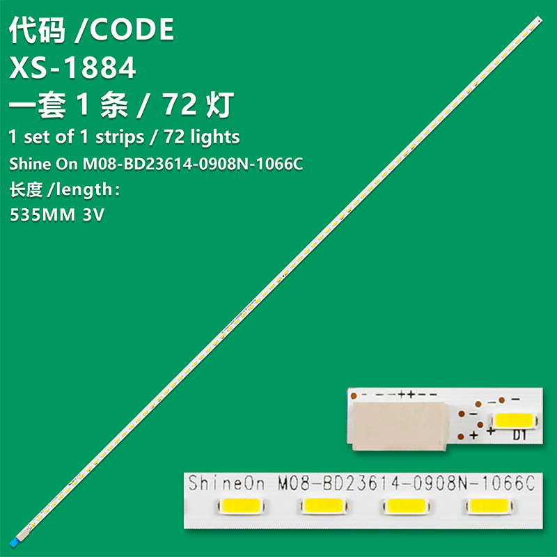 XS-1884  New LCD TV Backlight Strip Shine On M08-BD23614-0908N-1066C Suitable For TV