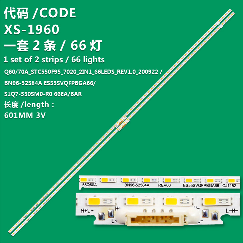 XS-1960 New LCD TV Backlight Strip BN96-52584A ES55SVQFPBGA66 Suitable For Samsung QN55Q6D 55Q60A