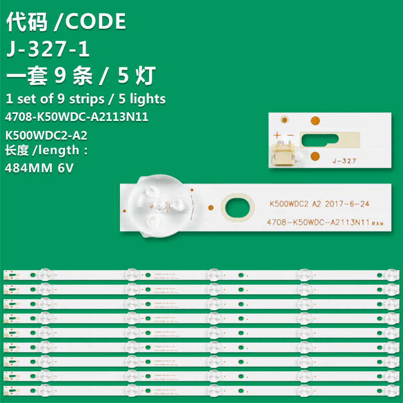 J-327-1 New LCD TV Backlight Strip K500WDC2-A2 4708-K50WDC-A2113N11 For Philips 50PUT6023